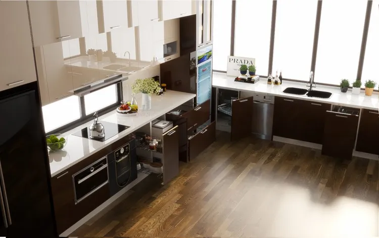 Tủ nhà bếp mưu trí được kiến thiết gọn gàng nhẹ nhõm, nhiều tác dụng, rất có thể tiết kiệm chi phí không khí nhập nhà bếp nhà của bạn.