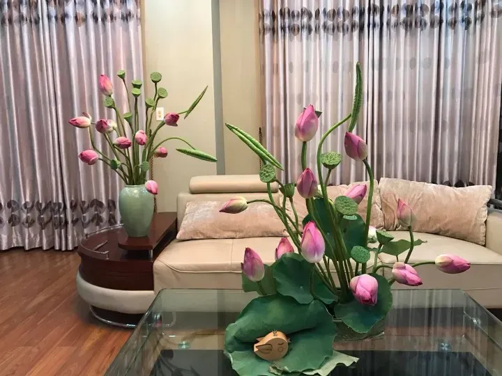 Hoa sen có thể dùng để trang trí ở nhiều vị trí trong nhà