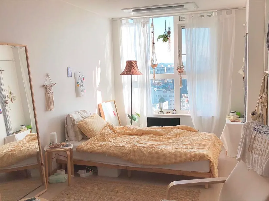 Căn hộ 1 phòng ngủ phong cách Hàn Quốc