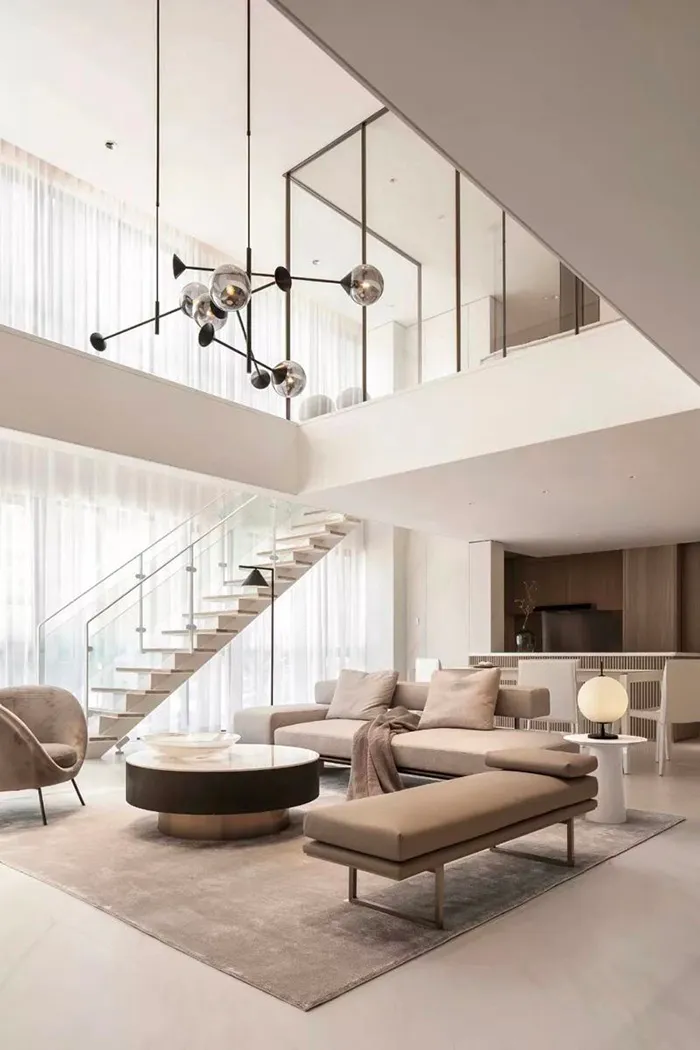 Nếu bạn đang tìm kiếm một thiết kế căn hộ Penthouse với gam màu trắng đơn giản nhưng vẫn sang trọng và thu hút thì đây chính là gợi ý dành cho bạn
