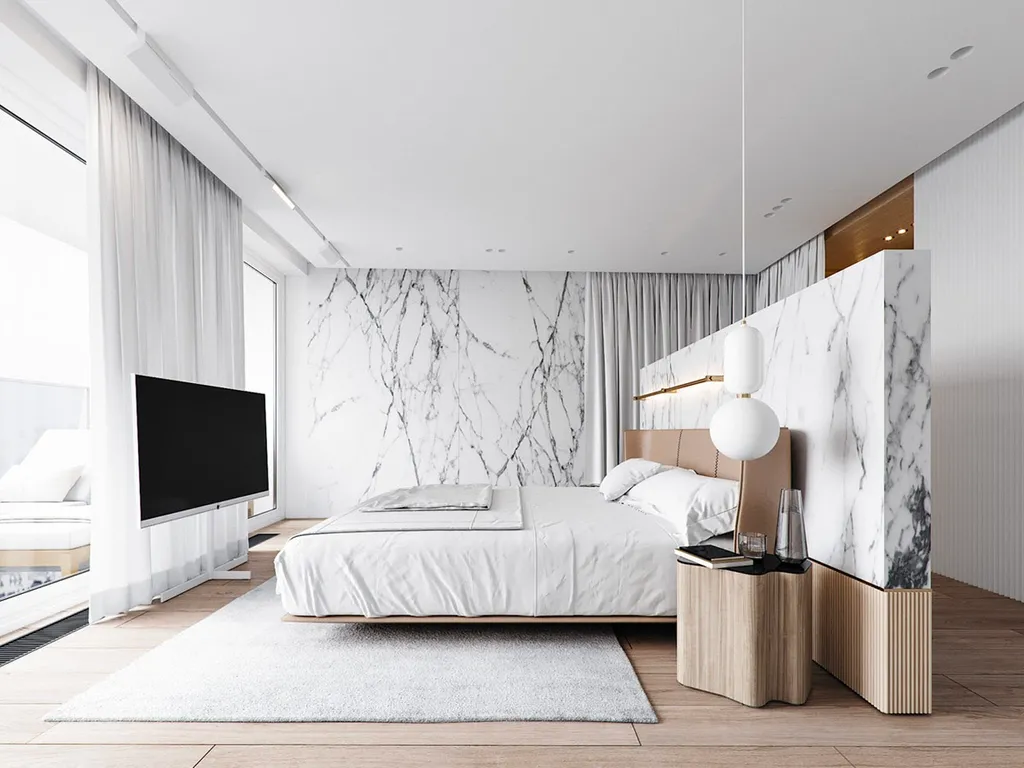 Mẫu thiết kế phòng ngủ theo phong cách Bắc Âu nhẹ nhàng