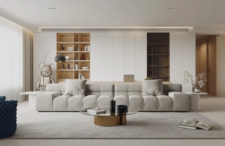 Nâng tầm phòng khách nhà cấp 4 tinh tế theo phong cách hiện đại kết hợp nội thất tối giản.