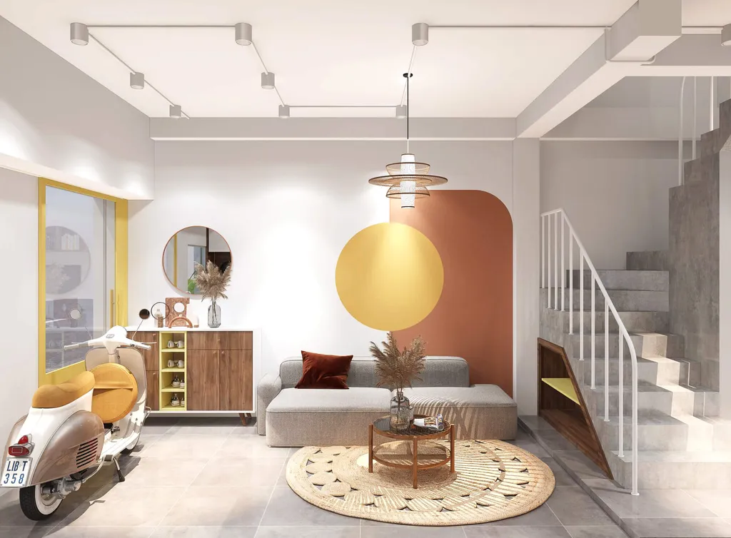 Thiết kế nội thất Nhà phố Xô Viết Nghệ Tĩnh - Phong cách Color Block + Scandinavian