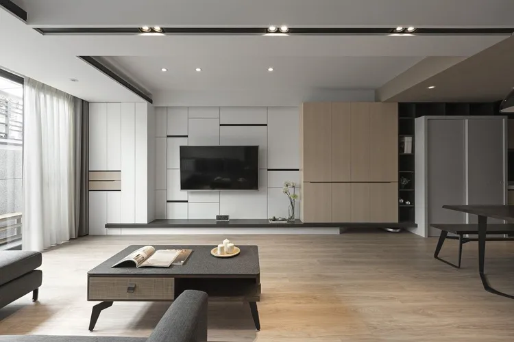 Trang trí phòng khách theo phong cách tối giản tập trung vào sử dụng nội thất có thiết kế đơn giản nhưng vẫn đầy đủ công năng.