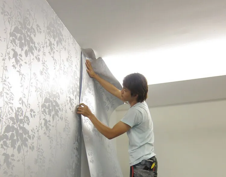 Cách thi công giấy dán tường