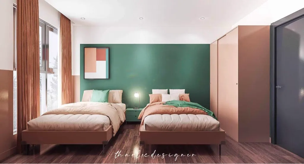 chung cư Ấn Quang - Căn hộ 2 phòng ngủ phong cách color block