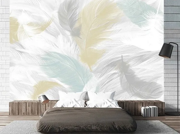 Giấy dán tường nghệ thuật theo phong cách Hàn Quốc cho phòng ngủ