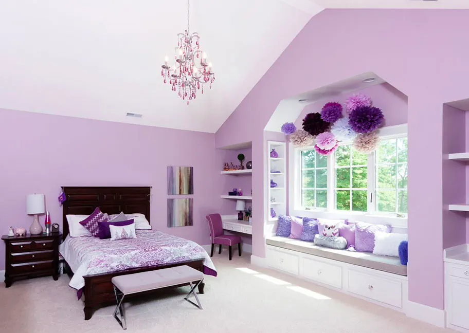 Phòng ngủ màu tím mộng mơ, lãng mạn