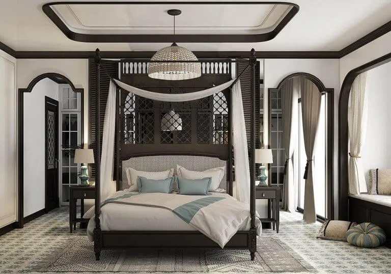 Phòng ngủ phong cách Indochine này tưởng chừng chỉ xuất hiện ở những năm 1900
