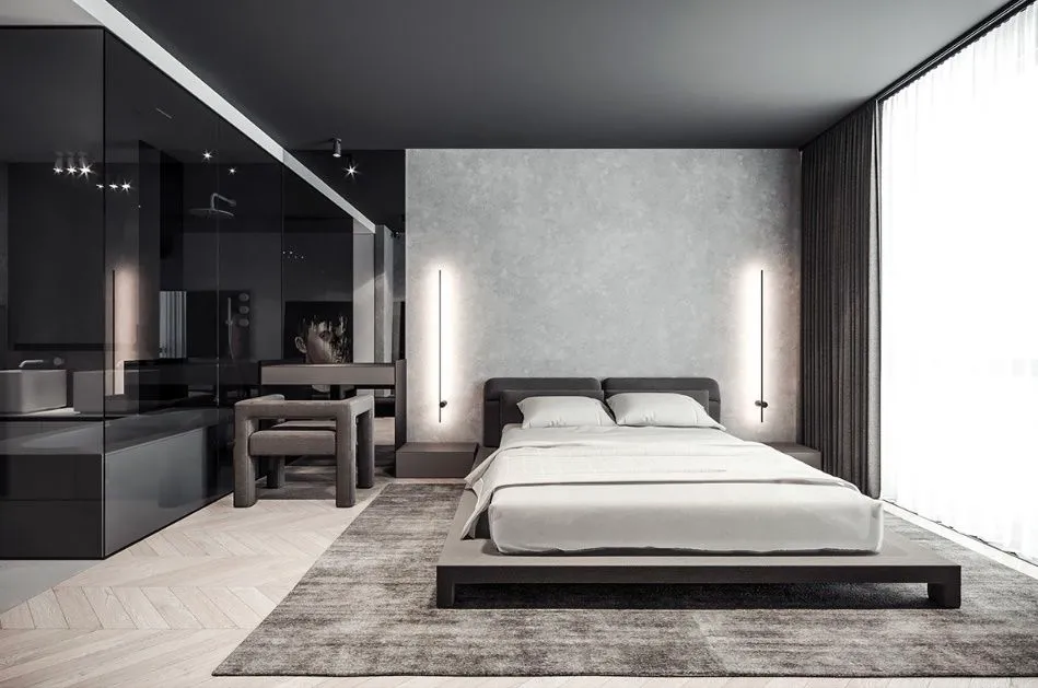 Phòng ngủ tối giản nhưng vẫn toát lên nét hiện đại