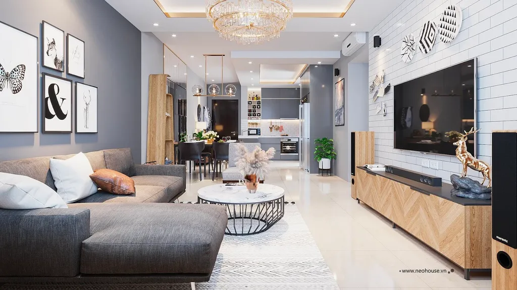 Thiết kế nội thất chung cư đẹp theo phong cách hiện đại