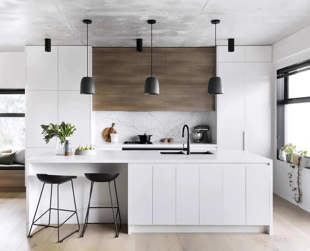 Thiết kế phòng bếp có đảo bếp được nhiều gia chủ lựa chọn cho không gian nhà ở có diện tích lớn