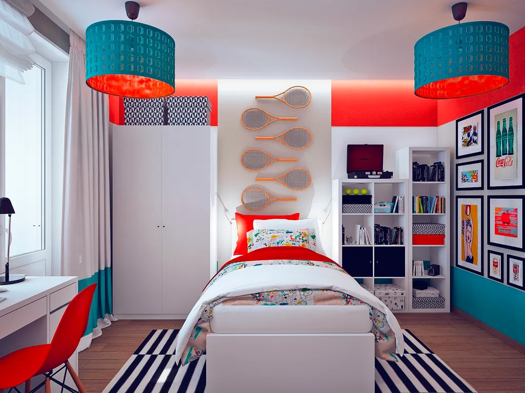 Việc sử dụng những gam màu sáng hài hòa giúp tạo nên một không gian phòng ngủ vô cùng ấn tượng, thu hút người nhìn ngay từ cái nhìn đầu tiên.
