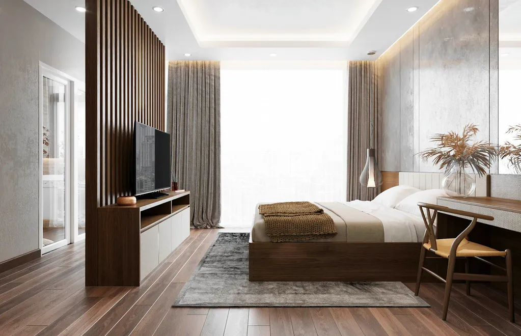 Bạn có thể sử dụng gỗ MDF làm vách ngăn để phân chia các không gian trong nhà như, phòng ăn, phòng ngủ hay phòng khách.