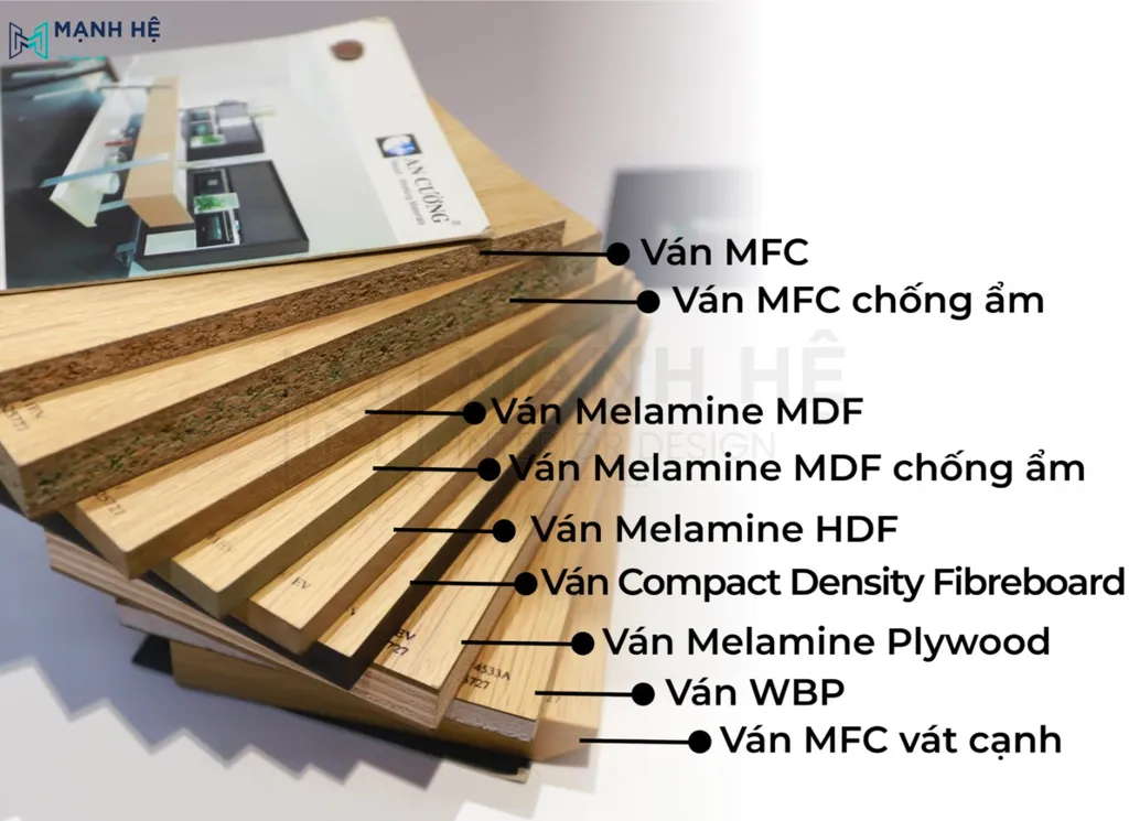 Các loại lõi gỗ MDF