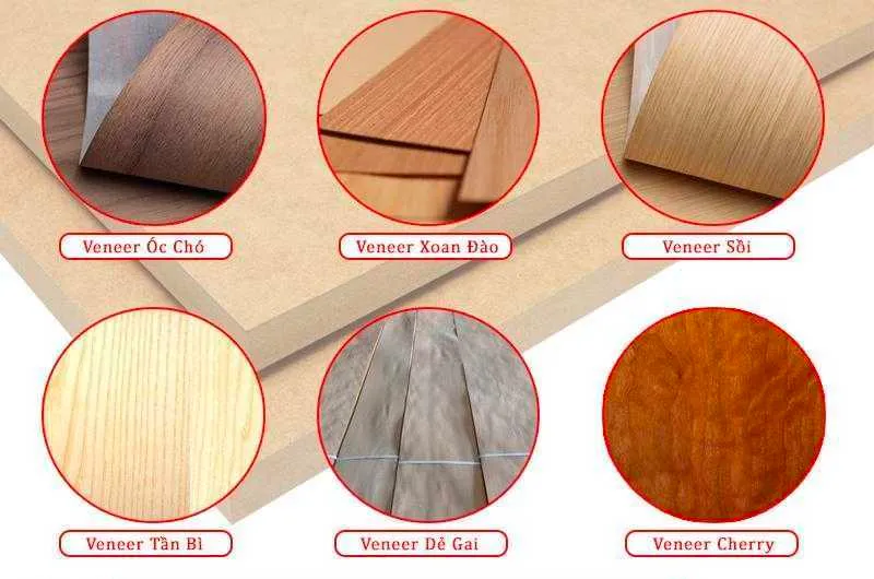 Các loại lớp phủ bề mặt gỗ công nghiệp MDF - Veneer