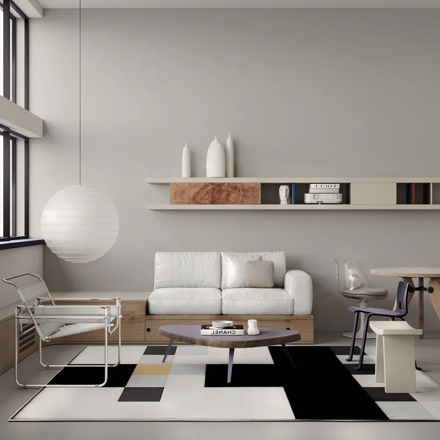 Gia chủ thường sẽ tận dụng tối đa được các khoảng góc trong không gian căn hộ mà không sợ gây rối mắt hoặc lộn xộn nhờ phong cách Bauhaus.