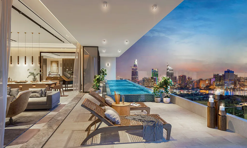 Gợi ý thiết kế Pool Villa phong cách Đương đại tại chung cư Sky Oasis