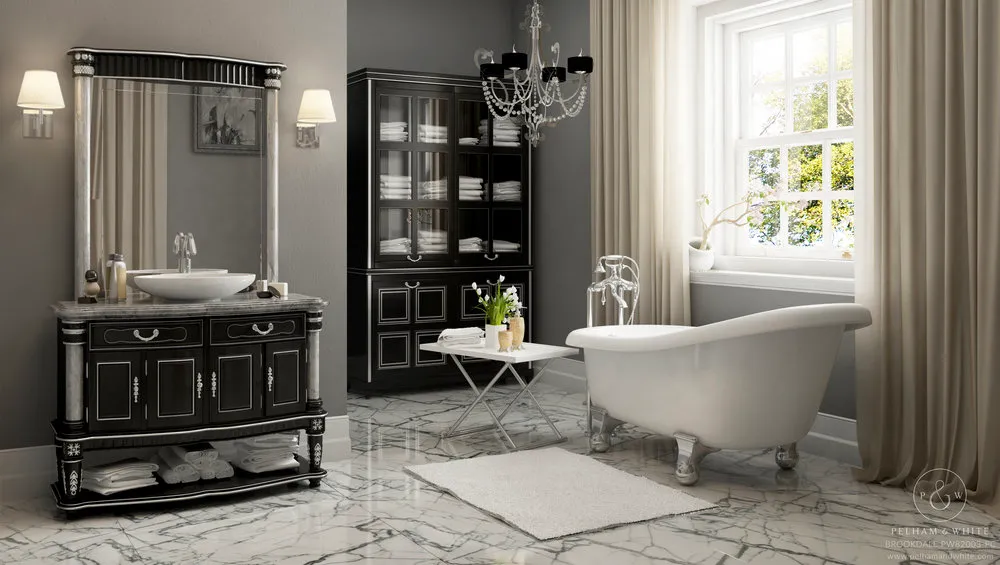 Mẫu thiết kế phòng tắm phong cách Baroque.