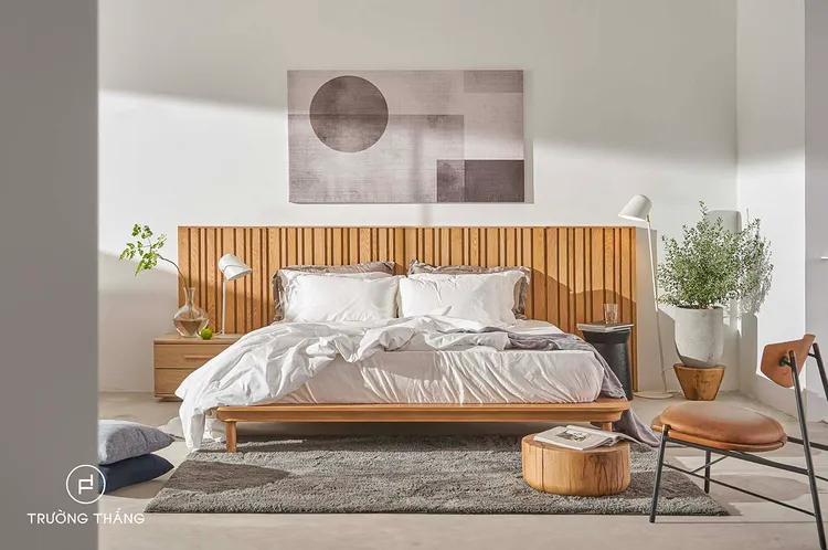 Một mẫu giường khác bằng gỗ ghép