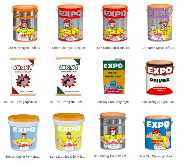 Sơn Expo đa dạng sản phẩm và màu sắc