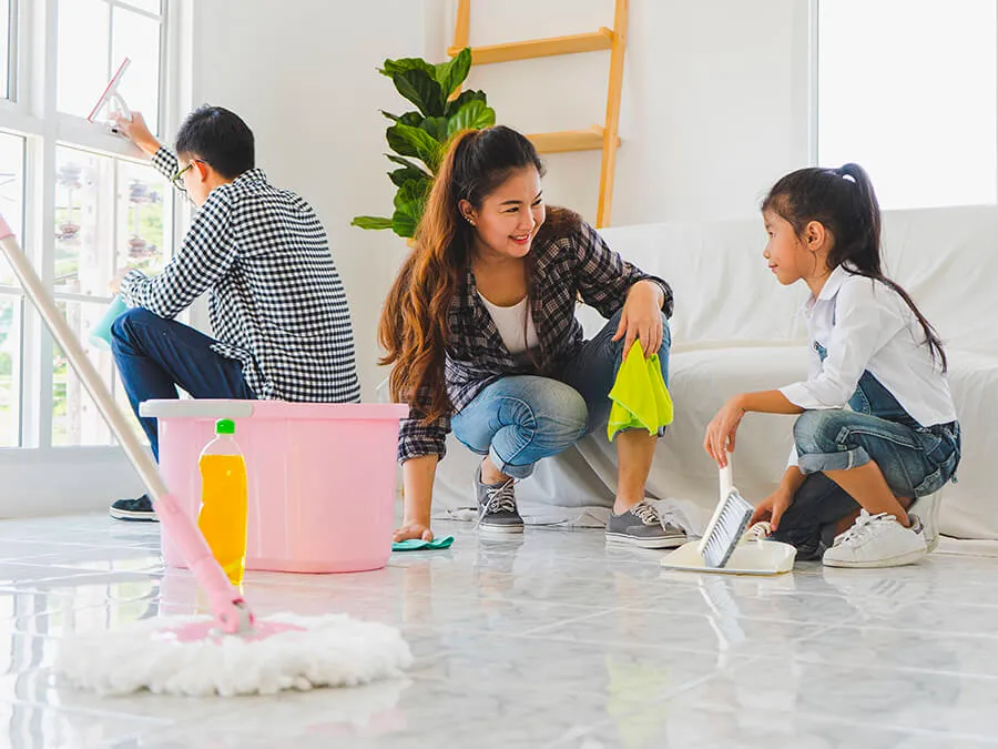 Việc dọn dẹp nhà giúp cải thiện cuộc sống gia đình, vui vẻ, đoàn kết và gần gũi hơn