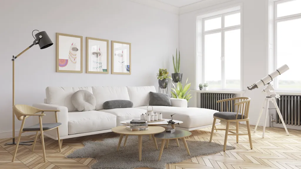Không gian nội thất phòng khách thoáng mát - Phong cách Scandinavian