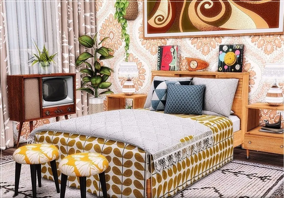 Không gian phòng ngủ đẹp - phong cách Retro