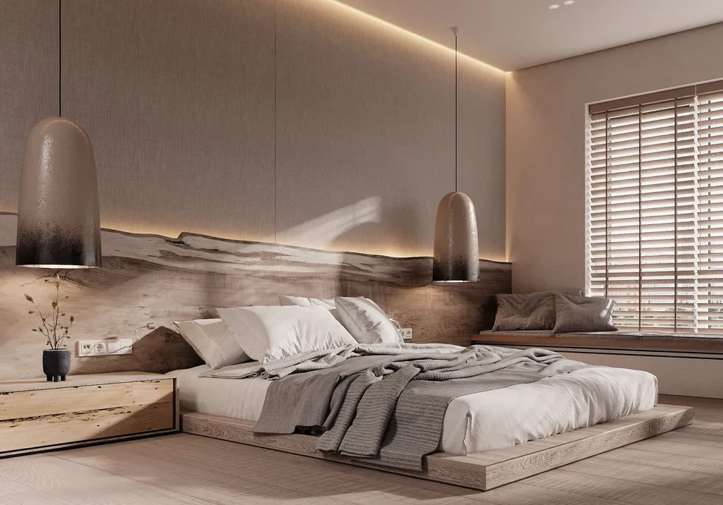 Không gian phòng ngủ - Phong cách Wabi Sabi