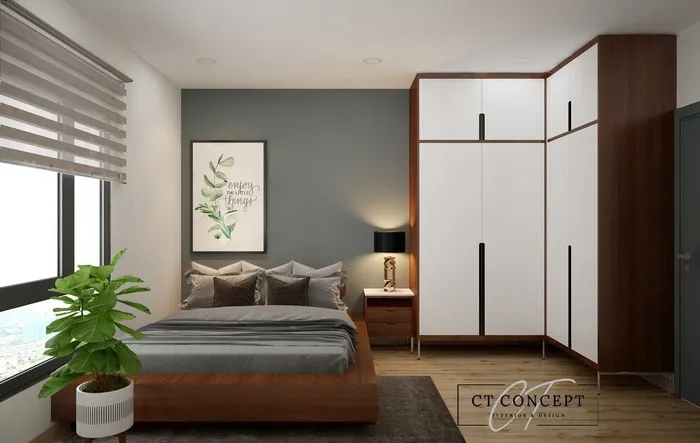 Phòng ngủ căn hộ Asiana Capella do Nội thất CT Concept thiết kế