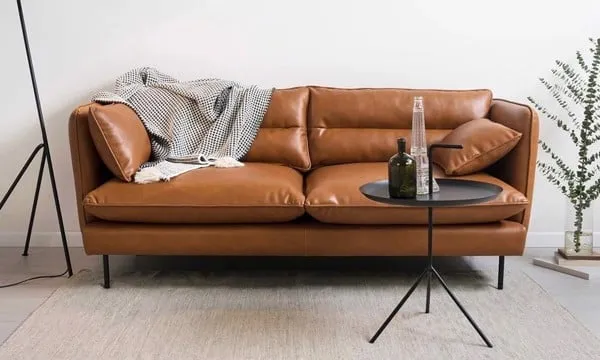 Ghế sofa màu nâu da cổ điển