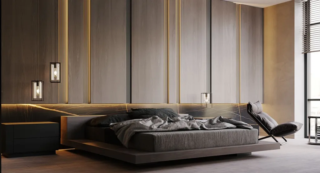 Mẫu phòng ngủ phong cách Contemporary sang trọng