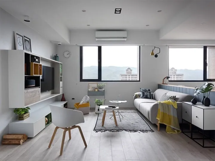 Phòng cách căn hộ Airbnb phong cách Bắc Âu Scandinavian tối giản mang lại sự ấm cúng