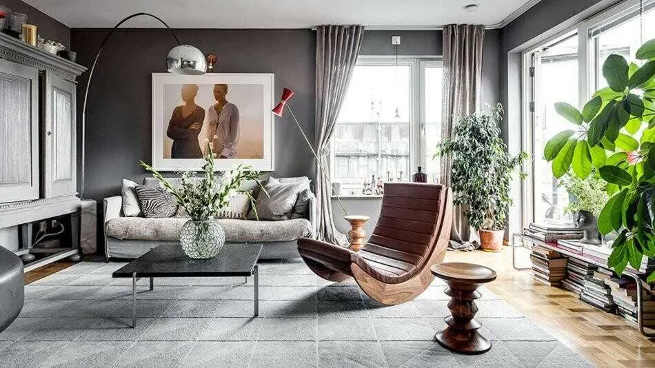 Phong cách Scandinavian mang tới cho căn hộ chung cư vẻ đẹp tinh tế và thoải mái với các chất liệu như gỗ tự nhiên, lông,…