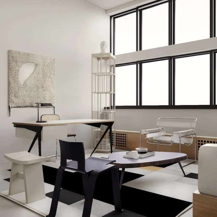 Phong cách thiết kế Bauhaus này phù hợp cho mọi căn hộ có diện tích nhỏ đến lớn