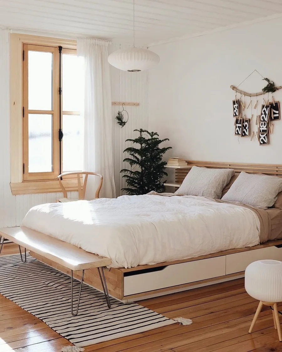 Phòng ngủ phong cách Scandinavian giúp không gian phòng thoáng hơn