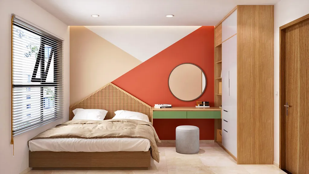 Phòng ngủ theo phong cách Color Block