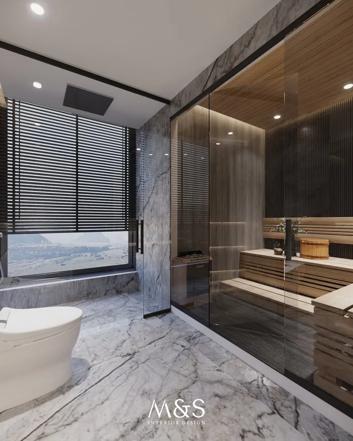 Phòng tắm tiện nghi bên trong phòng ngủ Master do MS Interior thiết kế