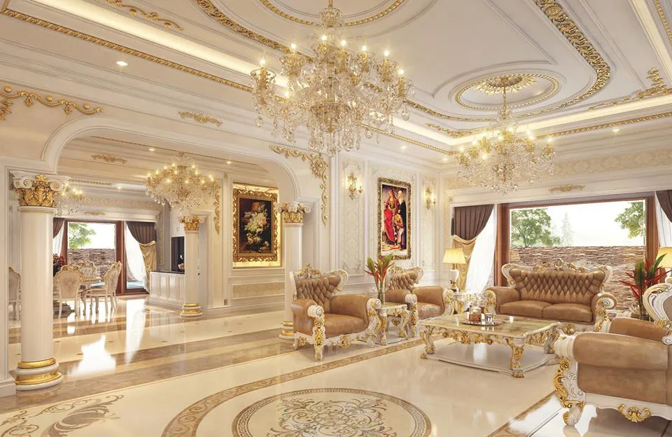 Thiết kế nội thất cho căn hộ sky villa theo phong cách cổ điển sang trọng
