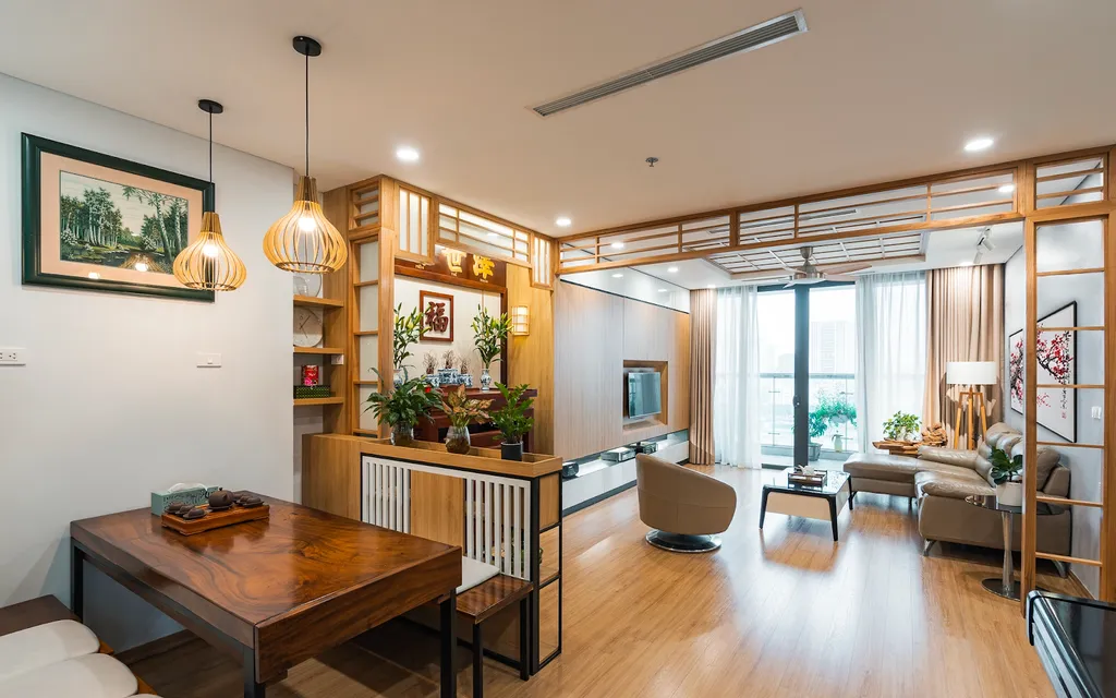 Thiết kế nội thất chung cư 3 phòng ngủ phong cách Nhật Bản