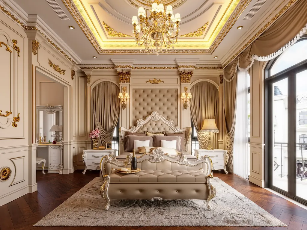 Thiết kế phòng ngủ phong cách cổ điển nhận được nhiều đánh giá cao từ các gia chủ