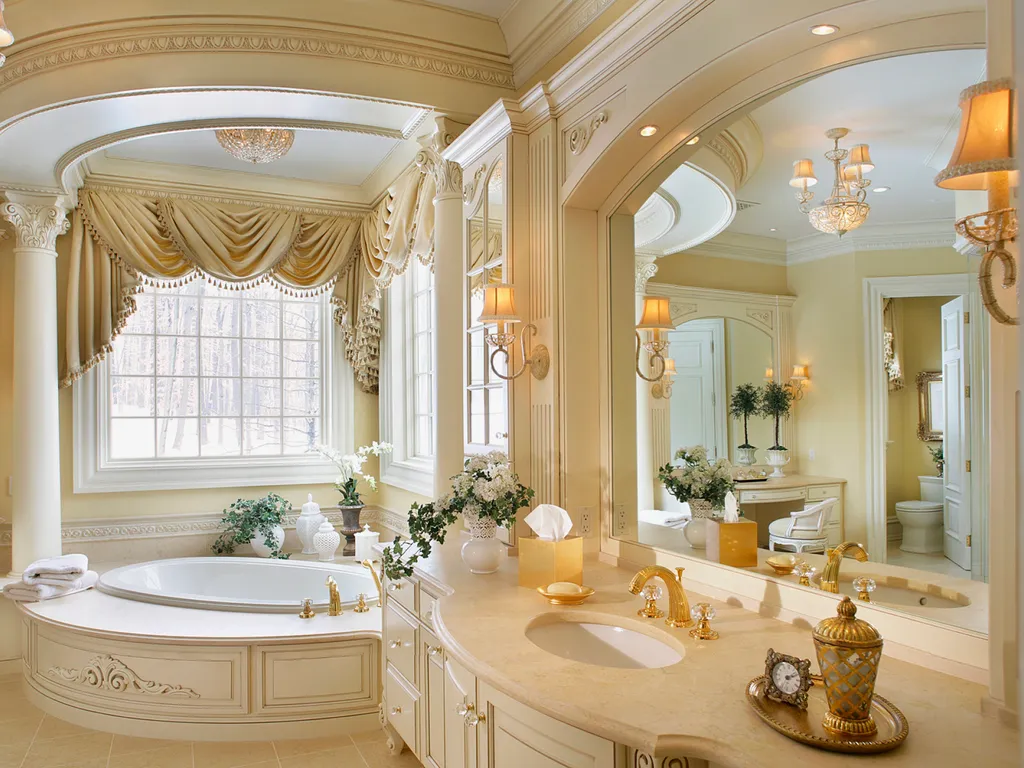 Thiết kế phòng tắm phong cách cổ điển nhẹ nhàng và lãng mạn