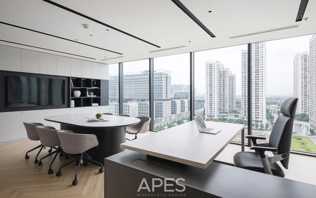 Apes Design thiết kế nội thất văn phòng công ty chuyên nghiệp, ứng dụng các chuẩn mực hàng đầu