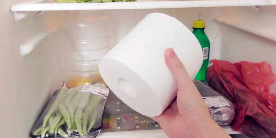 Dùng giấy khử mùi tủ lạnh