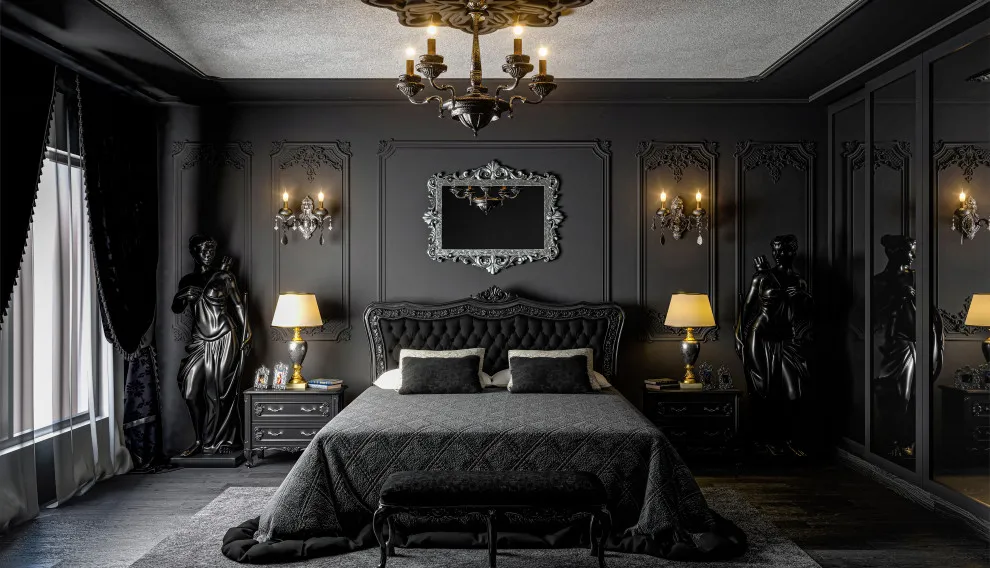 Không gian nội thất phòng ngủ - phong cách Gothic
