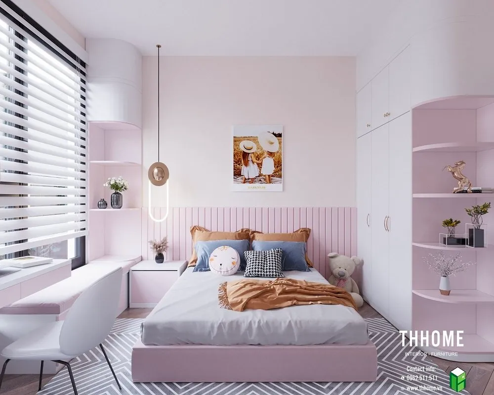 Màu sắc và ánh sáng là hai yếu tố vô cùng quan trọng mà các bậc phụ huynh cần lưu ý khi thiết kế phòng ngủ cho bé