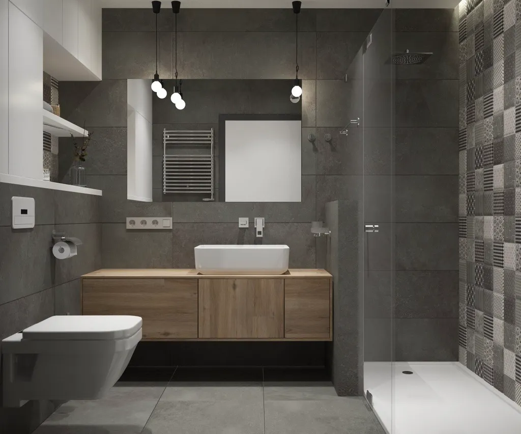 Mẫu thiết kế phòng tắm đơn giản nhưng vẫn tối ưu được công năng của nó