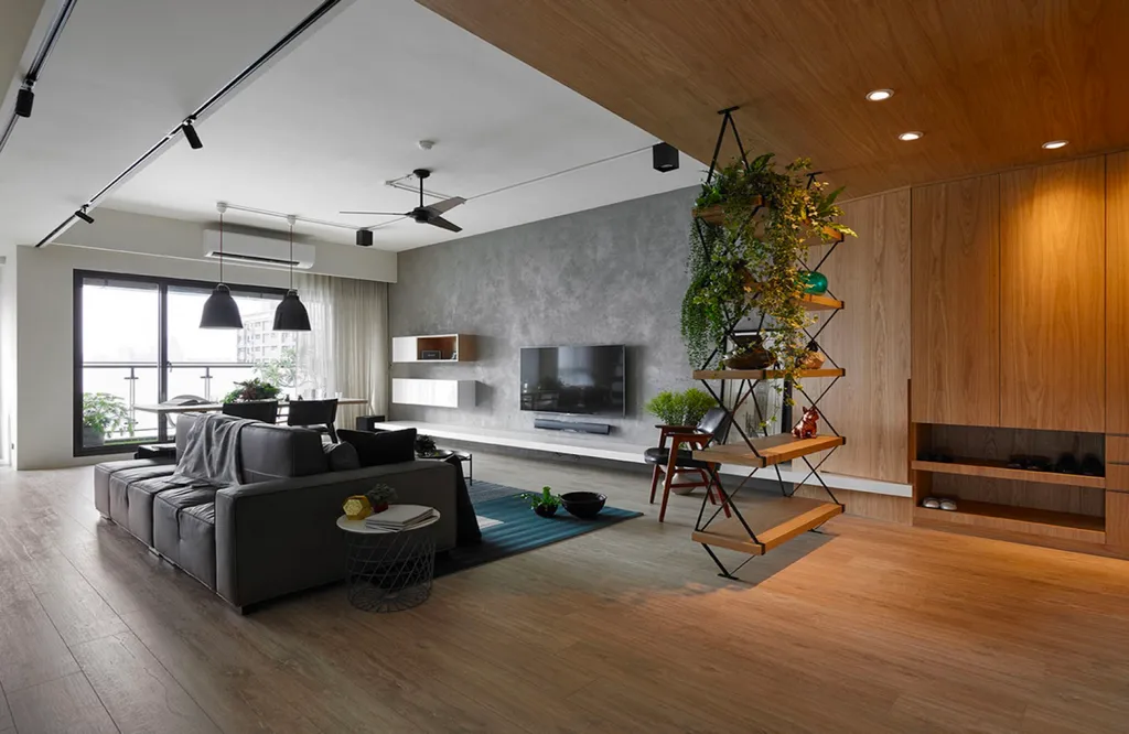 Phong cách nội thất Taiwan với nội thất tinh giản, tối ưu hóa, lược bỏ các chi tiết nội thất rườm rà không cần thiết để tạo cảm giác rộng hơn cho căn hộ