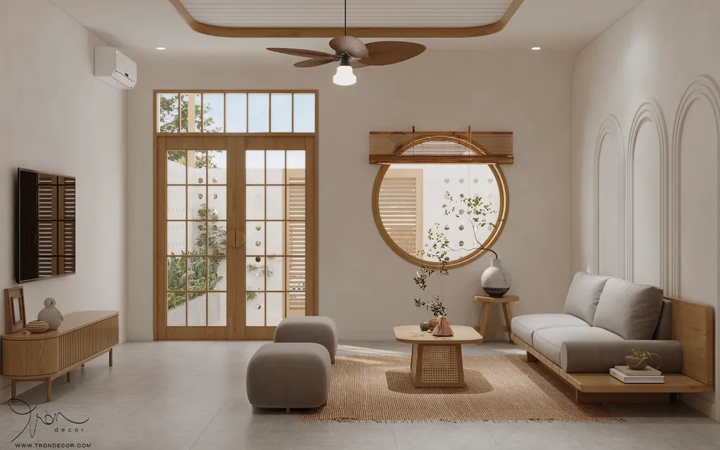 Thiết kế kiểu không gian mở, thiết kế nội thất nhà phố phong cách Modern Zen mang đến cảm giác mềm mại, thư giãn giúp bạn gần gũi và cảm nhận được nguồn năng lượng tích cực từ thiên nhiên.
