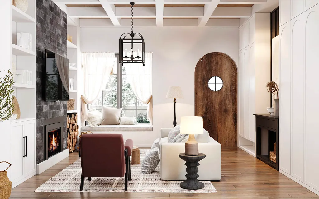 Thiết kế nội thất cho phòng khách theo phong cách Tropical + Farmhouse độc đáo